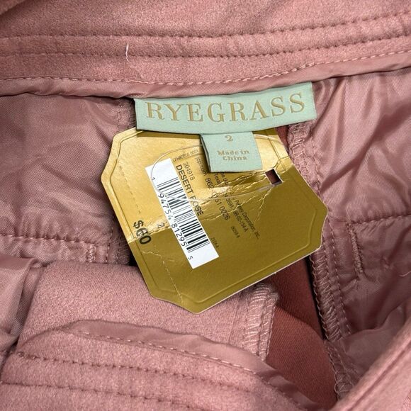 NWT Ryegrass salmon pink suede pleated trouser shorts - Picture 5 of 7